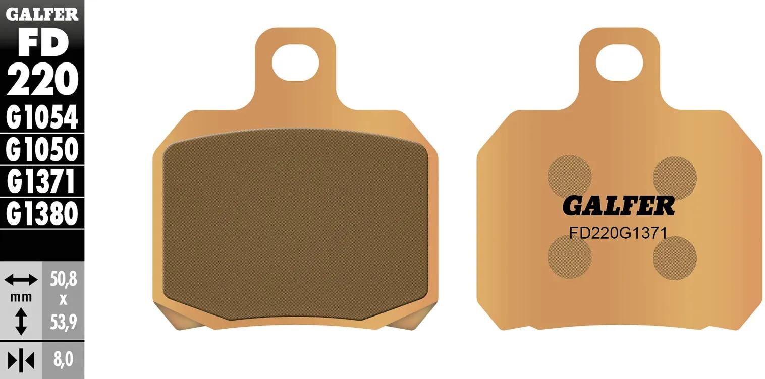Galfer bremsbelag fd220 brake pad fd220 g1371 sint. metal street