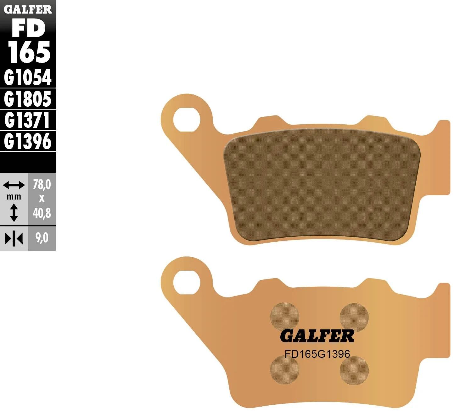Galfer bremsbelag fd165 brake pad fd165 g1371 sintered metal off.