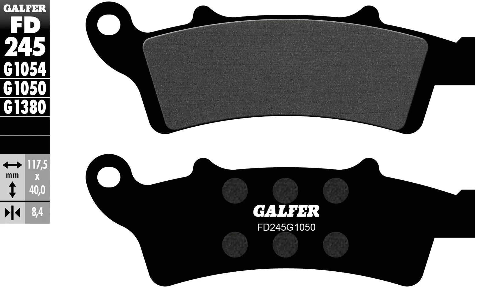 Galfer bremsbelag fd245 brake pad fd245 g1050 organic scooter