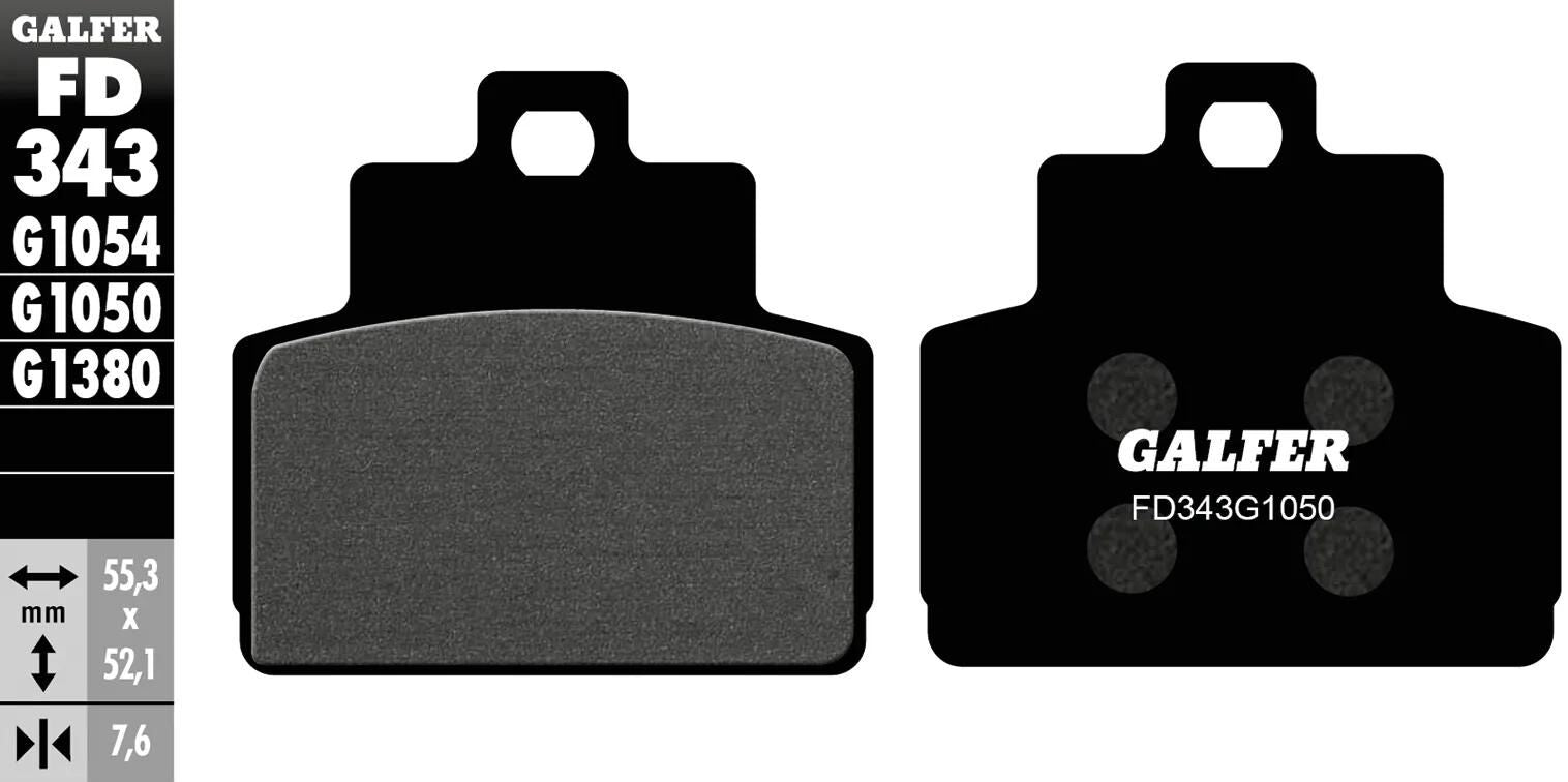 Galfer bremsbelag fd343 brake pad fd343 g1050 organic scooter