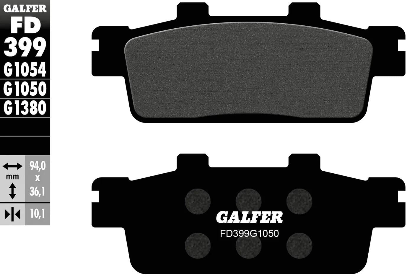 Galfer bremsbelag fd399 brake pad fd399 g1050 organic scooter