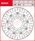 Trw remschijf msw229 rotor msw229 floating