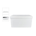Opbergbank rinske inklapbaar creme hout bouclé 70x38x38cm