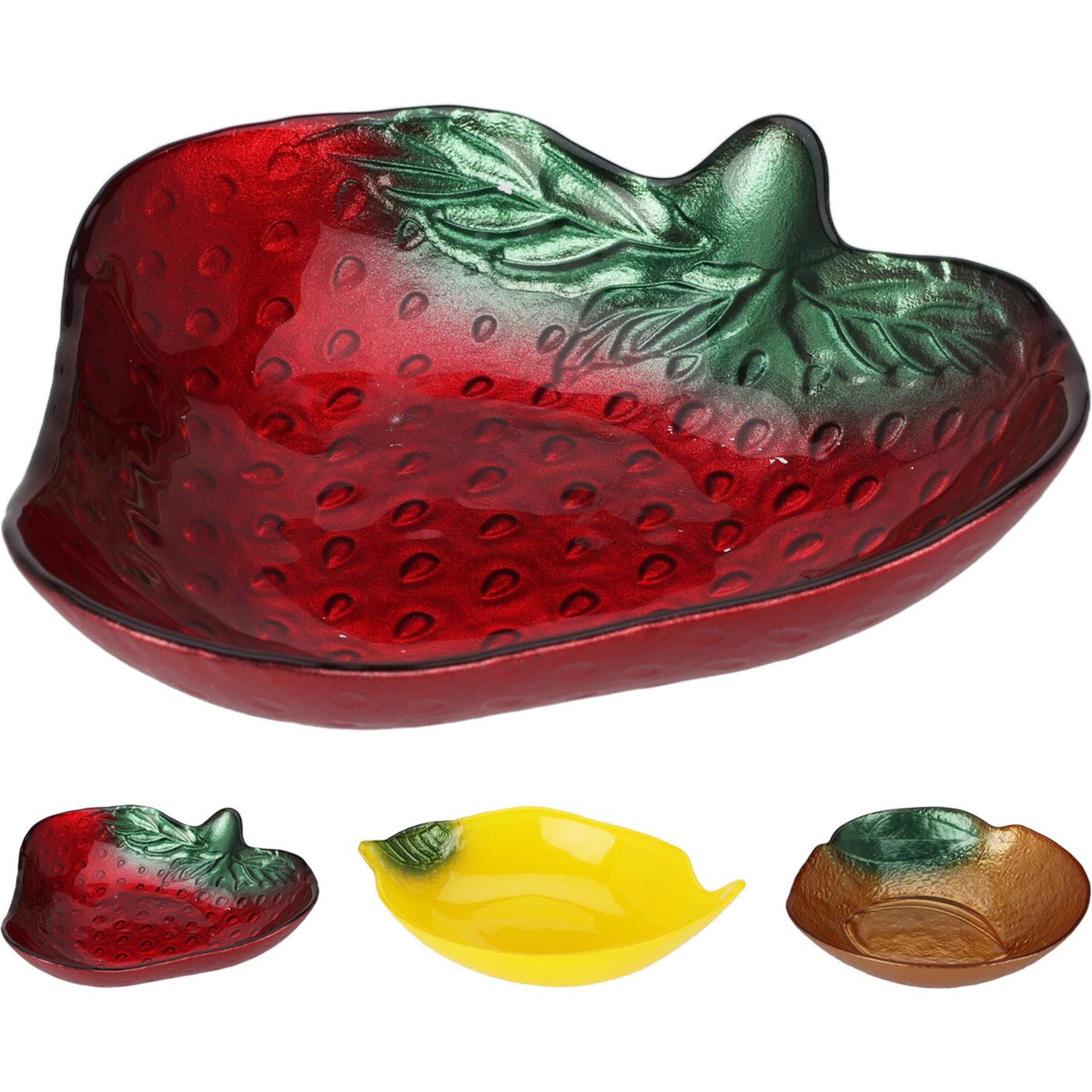 Home styling schaal glas fruitvorm ø15cm