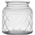 Hakbijl glass brussel vaas glas met motief ø10xh10,5cm