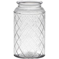Hakbijl glass brussel vaas glas met motief ø10xh18cm