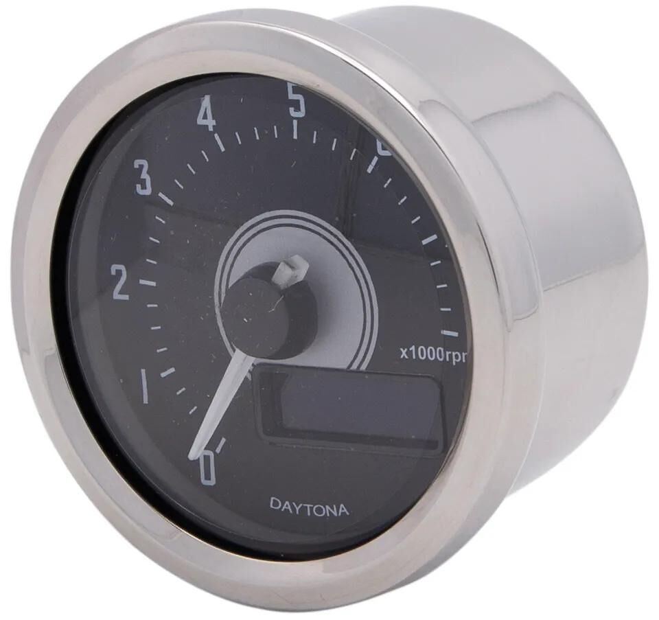 Daytona drehzahlmesser velona 60 speed m.velona,sw led-white 8000u min