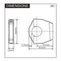 Daytona usb-steckdose slim-mount usb-slim-mount 2x type-a sw 2x 12w