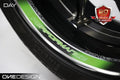 Print felgenrandaufkleber rim sticker 44x300mm 8pcs.green fluor