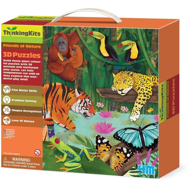 Damm-Denksets Bodenpuzzle 3D-Regenwald