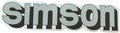 Mza dekor simson lettering simson white silver for tank