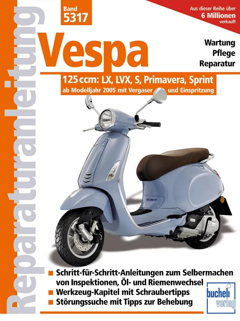 Bucheli-verlag reparaturanleitung book repair instructions vespa 125lx lvx s
