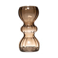 Hakbijl glass yves swirl buikvaas taupe ã˜12xh25cm