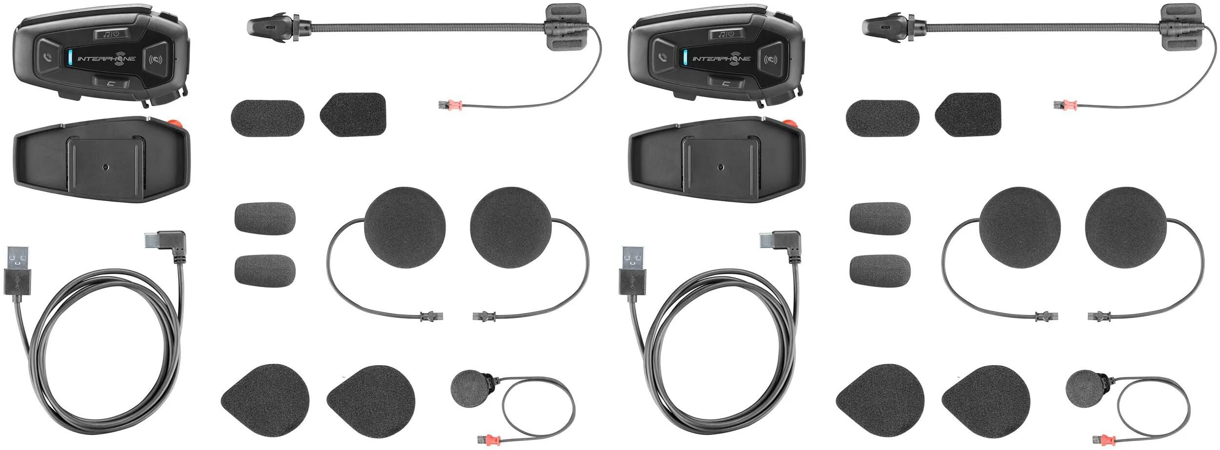 Interphone helmkommunikationssystem u-com 8 r com. system helmet u-com8r doublekit