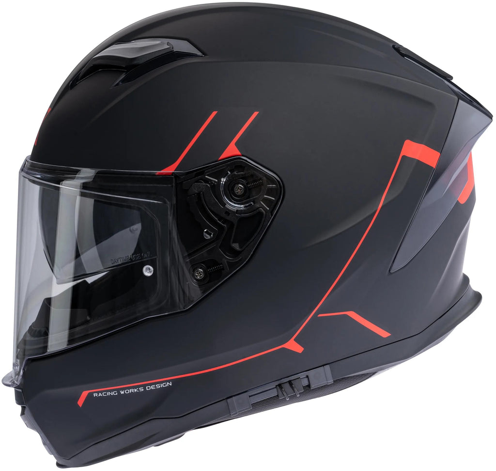 Spec-x integralhelm sx-82.03 r2 stinger helmet sx-82.03 r2 black matt red l pin read