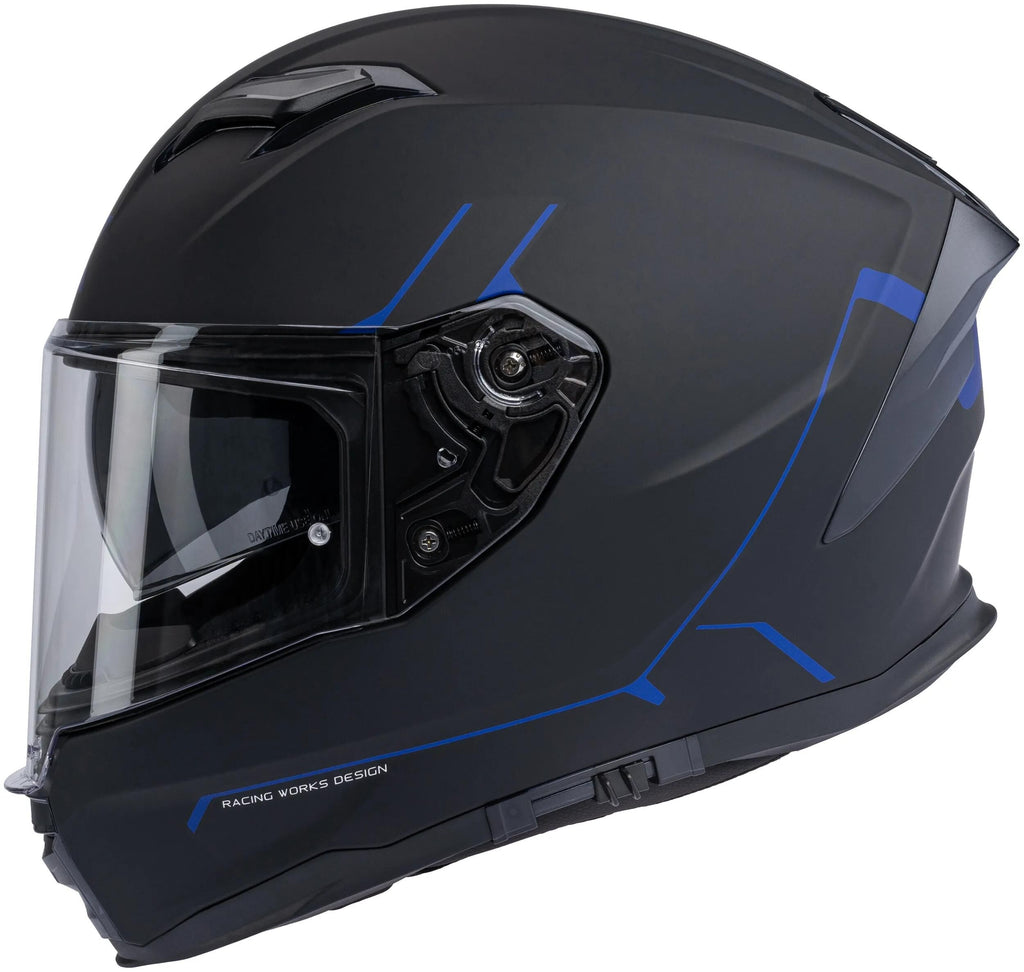 Spec-x integralhelm sx-82.03 r2 stinger helmet sx-82.03 r2 black matt blue xl pin re