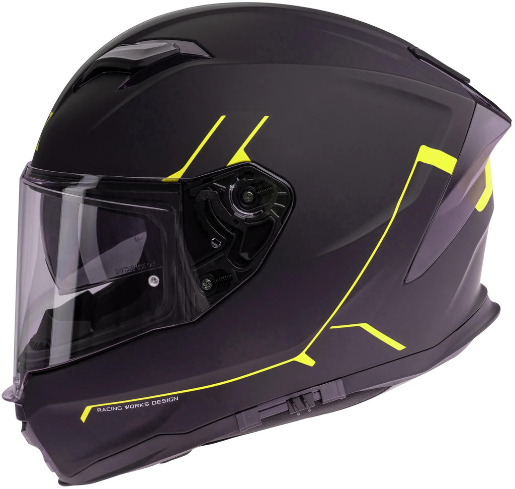 Spec-x integralhelm sx-82.03 r2 stinger helmet sx-82.03 r2 bw matt neon yellow l pin