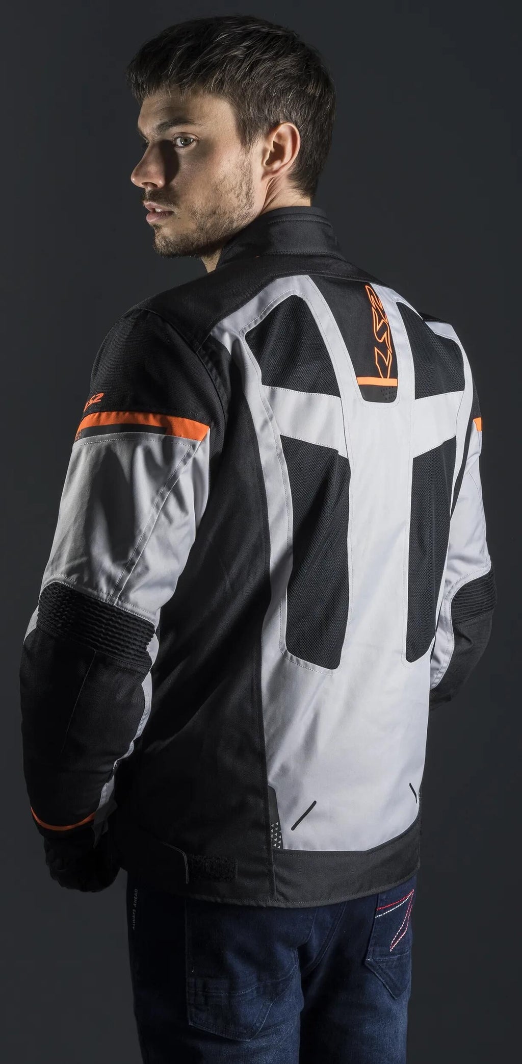 Ls2 jacke scout jacket scout man black gray orange xxl