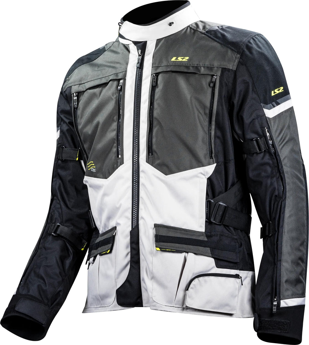 Ls2 jacke norway jacket norway man black gray yellow l