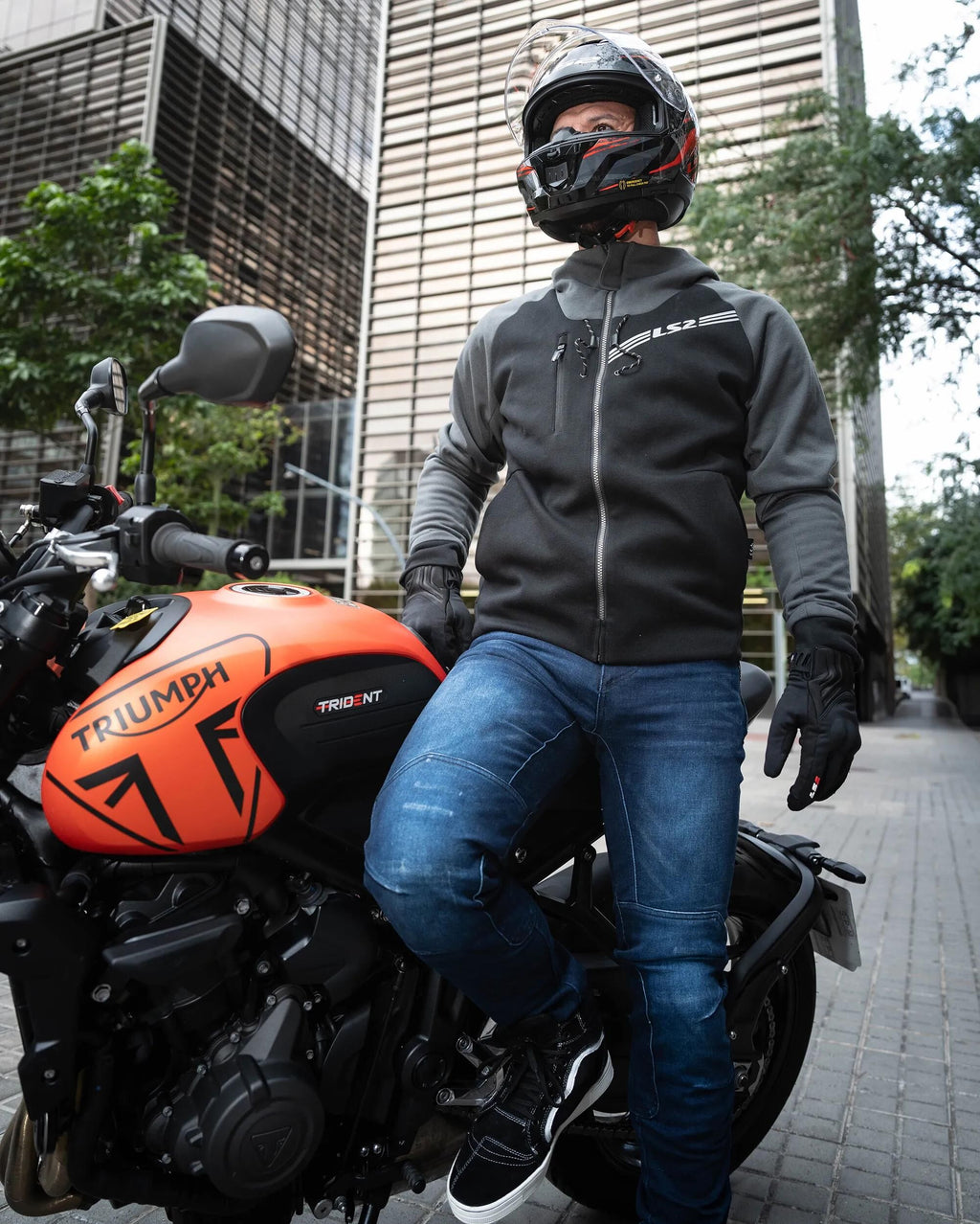 Ls2 jacke throttle jacket throttle man black dark gray xxl