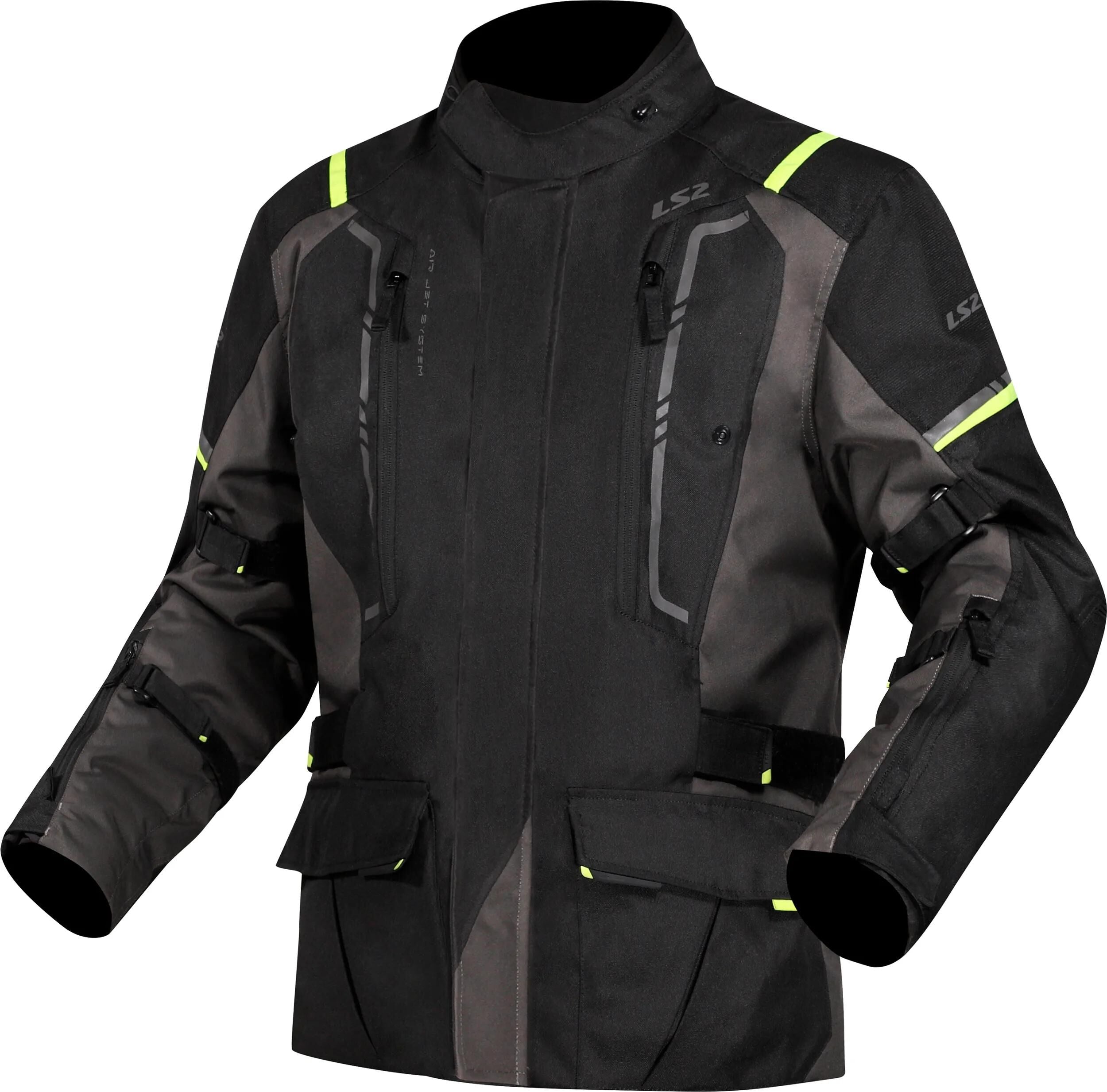 Ls2 jacke narvik jacket narvik men black grey neon yellow xl