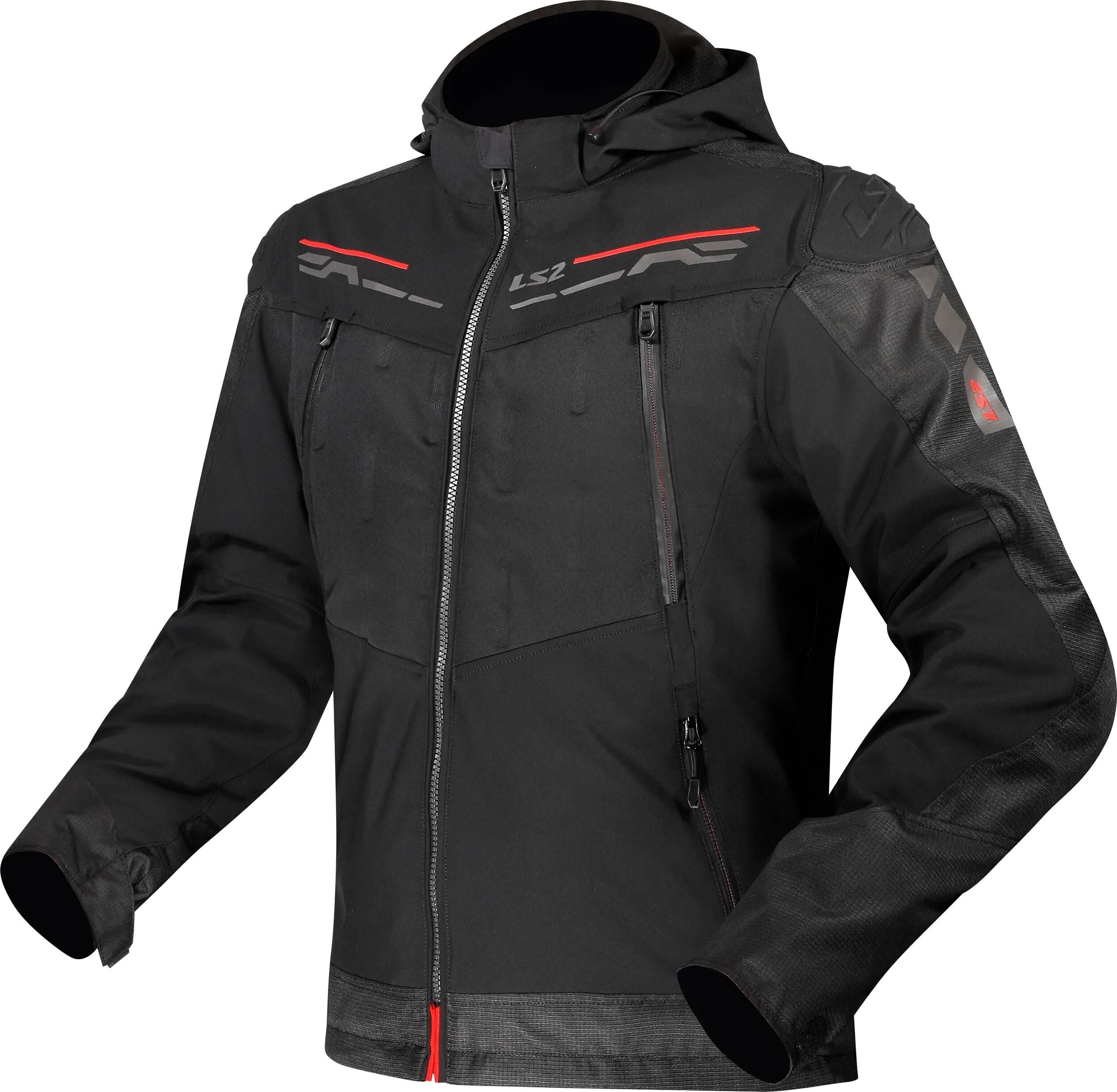 Ls2 jacke zirconium jacket zirconium mens black red gr. l