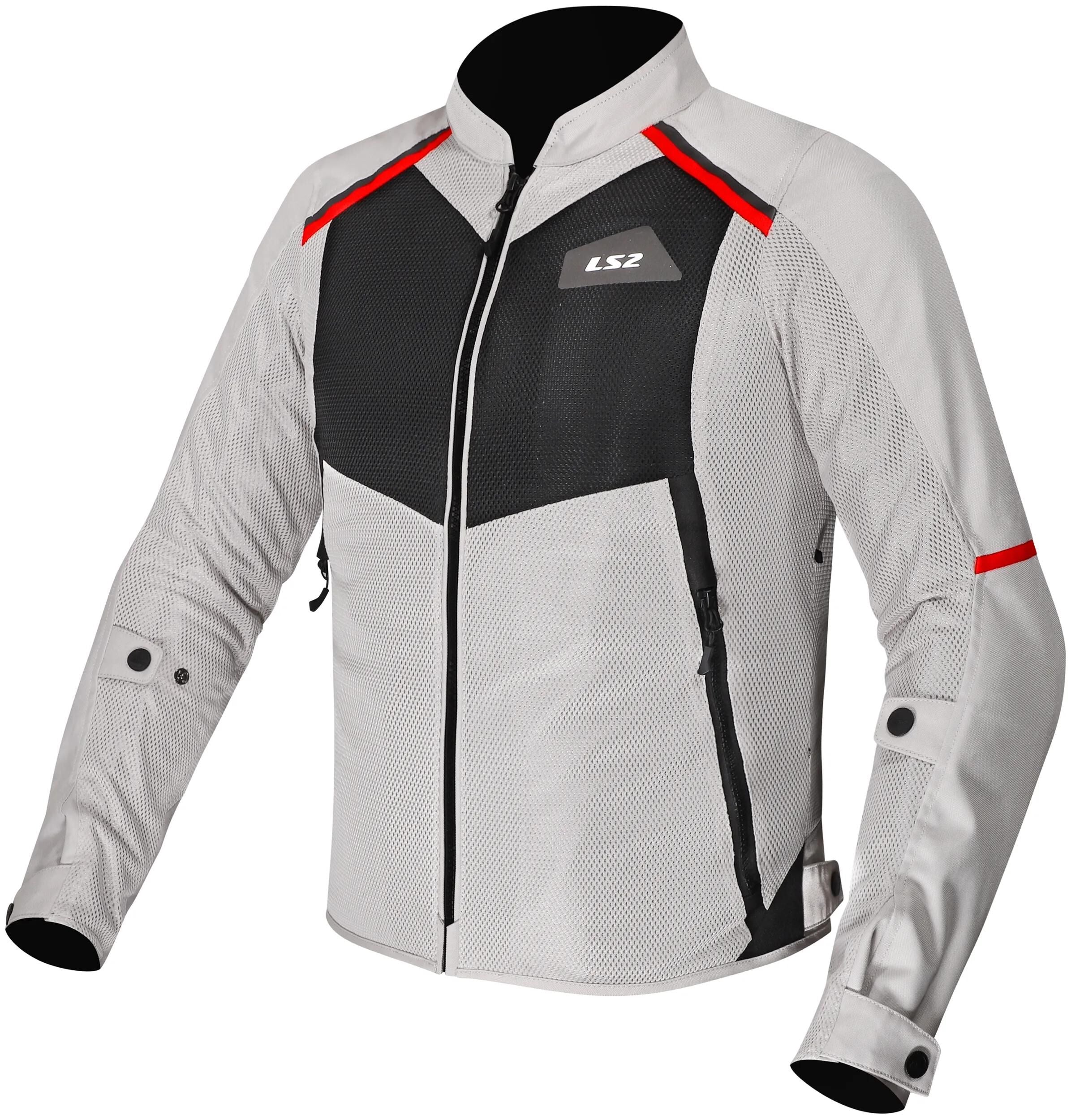 Ls2 jacke breeze man jacket breeze men gray black red size xl