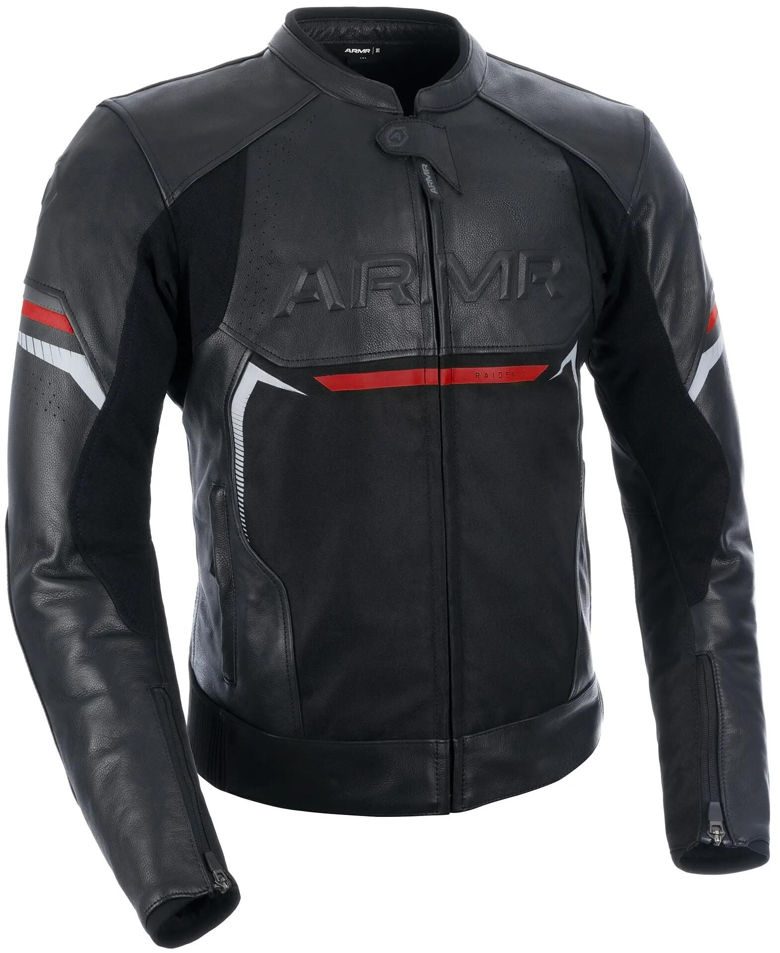 Armr lederjacke raiden 3.0 leather jacket raide 3.0 ms black red gr. m