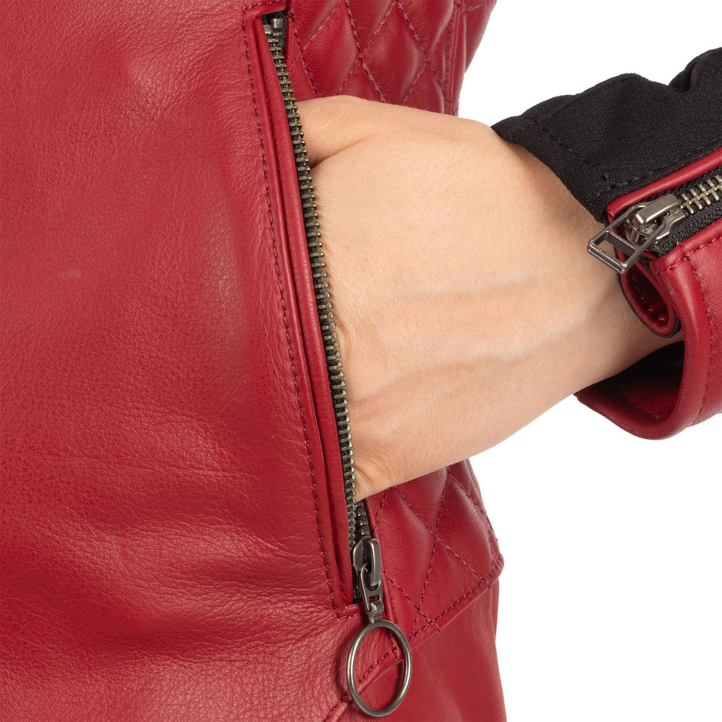 Oxford lederjacke radley leather jacket rad ws red 40