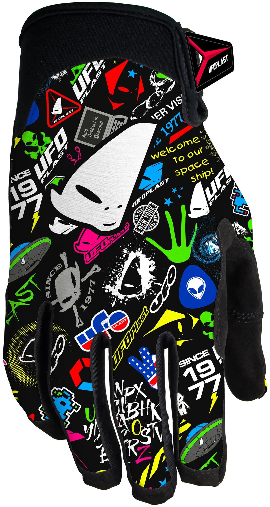 Ufo plast crosshandschuh skyline kids children gloves ufo skyline graphic gr. xl