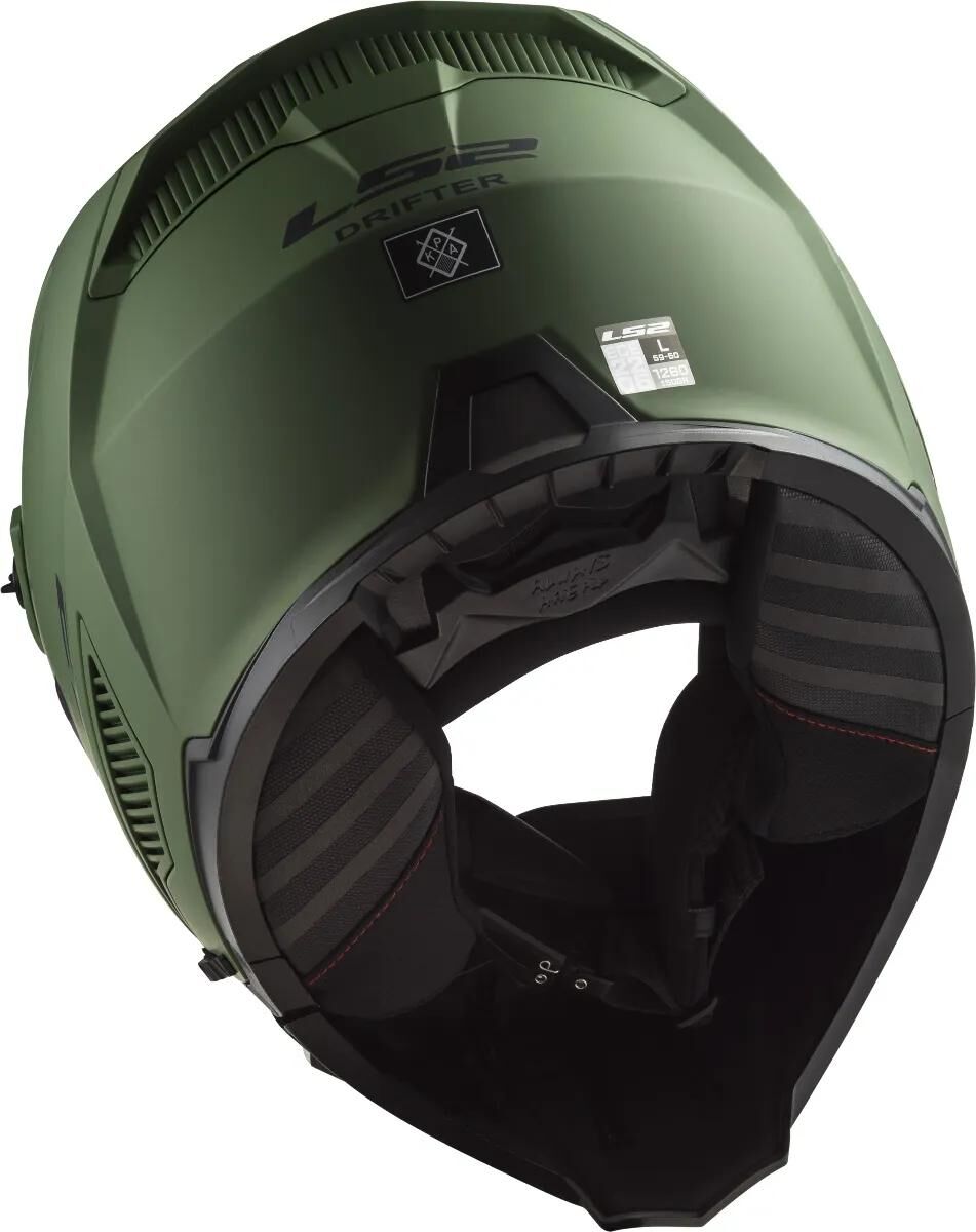 Ls2 modularhelm of606 drifter solid helmet drifter green matt gr. l