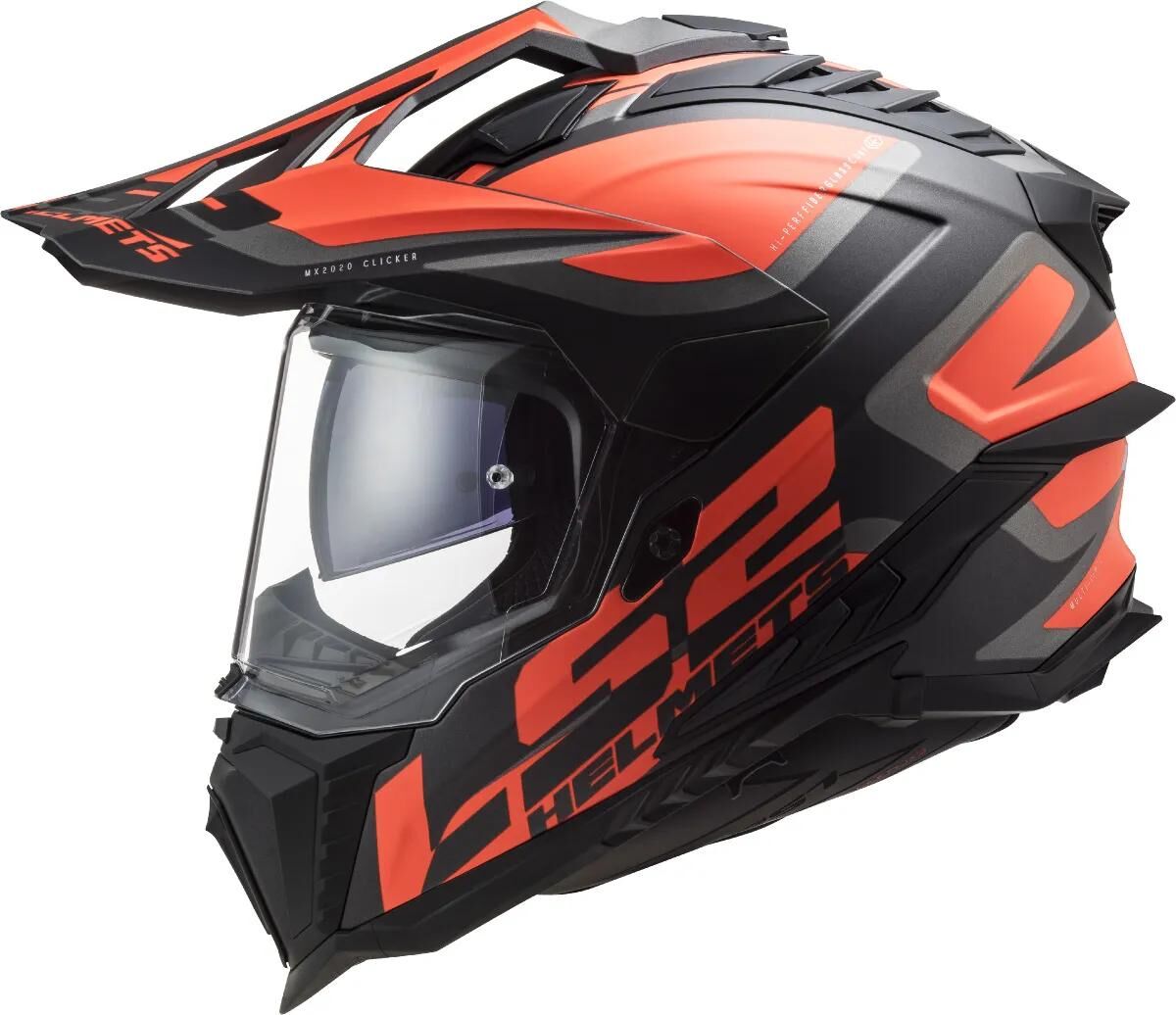Ls2 endurohelm mx701 explorer alter helmet explorer bw neonorange matt size 3