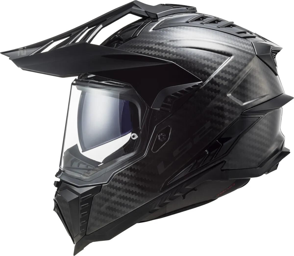 Ls2 endurohelm mx701 explorer carbon solid helmet explorer carbo black gr. xxl