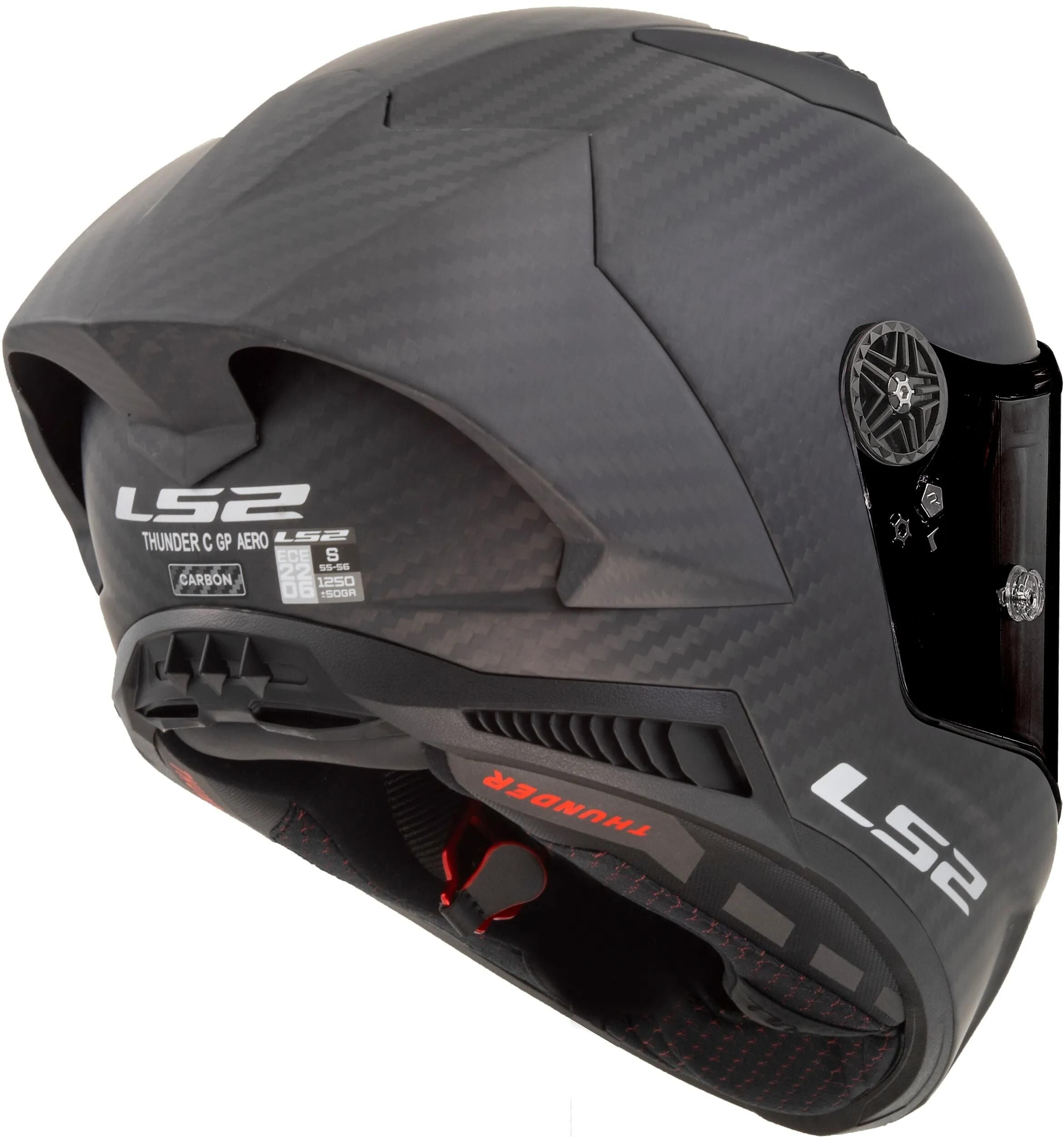 Ls2 integralhelm ff805 thunder carbon gp aero helmet thunder gp aer black matt gr. xl