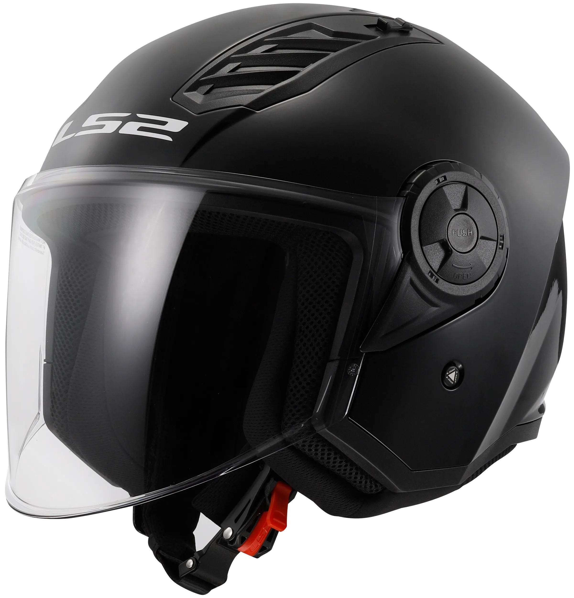 Ls2 jethelm of616 airflow ii solid helmet airflow ii of6 solid black gr. xs