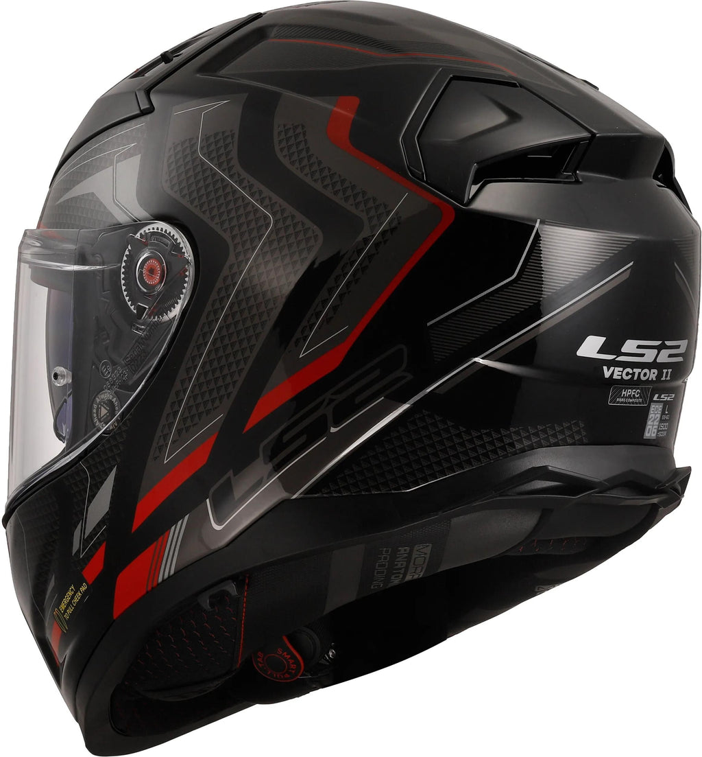 Ls2 integralhelm ff811 vector ii alizer helmet ff811 vector i alizer black red gr. xxl