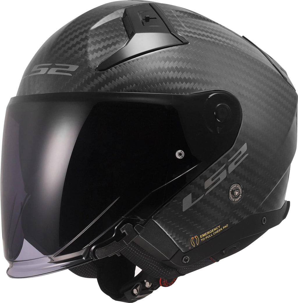 Ls2 jethelm of603 infinity ii carbon solid helmet of603 infinity ii matt carbon gr. l