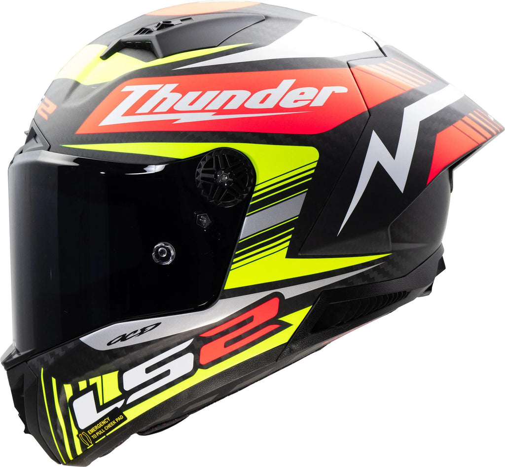 Ls2 integralhelm ff805 thunder carbon gp aero replica black helmet ff805 thunder gp aero replica sw. gr. m