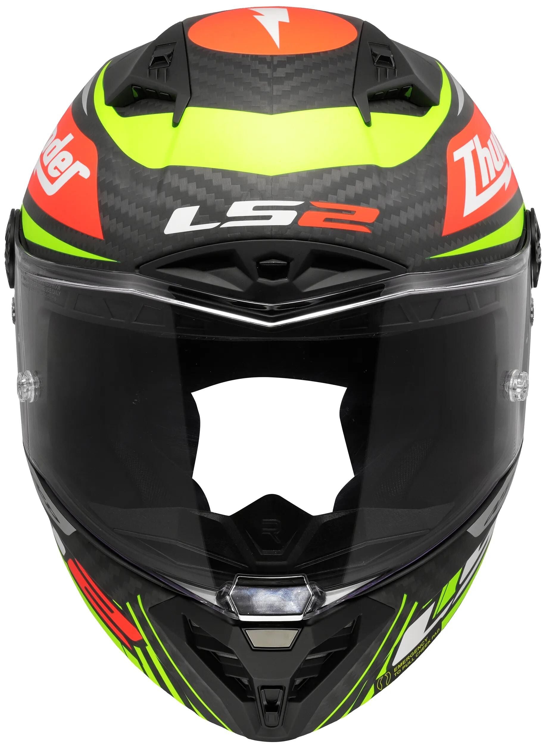 Ls2 integralhelm ff805 thunder carbon gp aero replica black helmet ff805 thunder gp aero replica sw. gr.xl