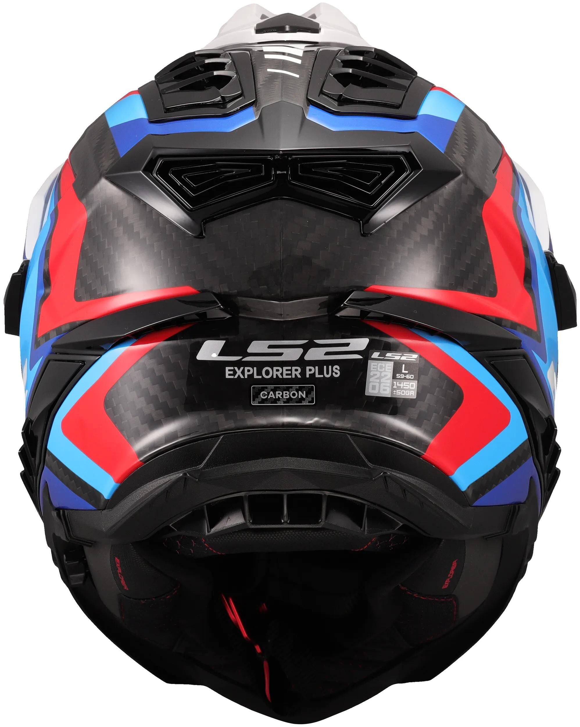Ls2 endurohelm mx701 explorer carbon frontier ii helmet explorer carbo frontier ii white blue s