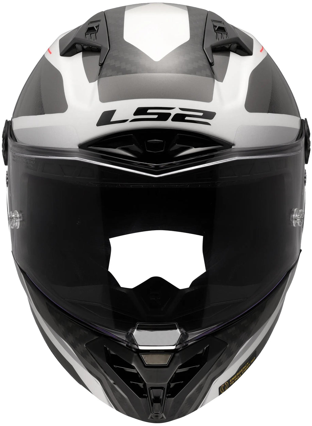 Ls2 integralhelm ff805 thunder carbon gp raute helmet ff805 thunder gp rhombus white grey xxl