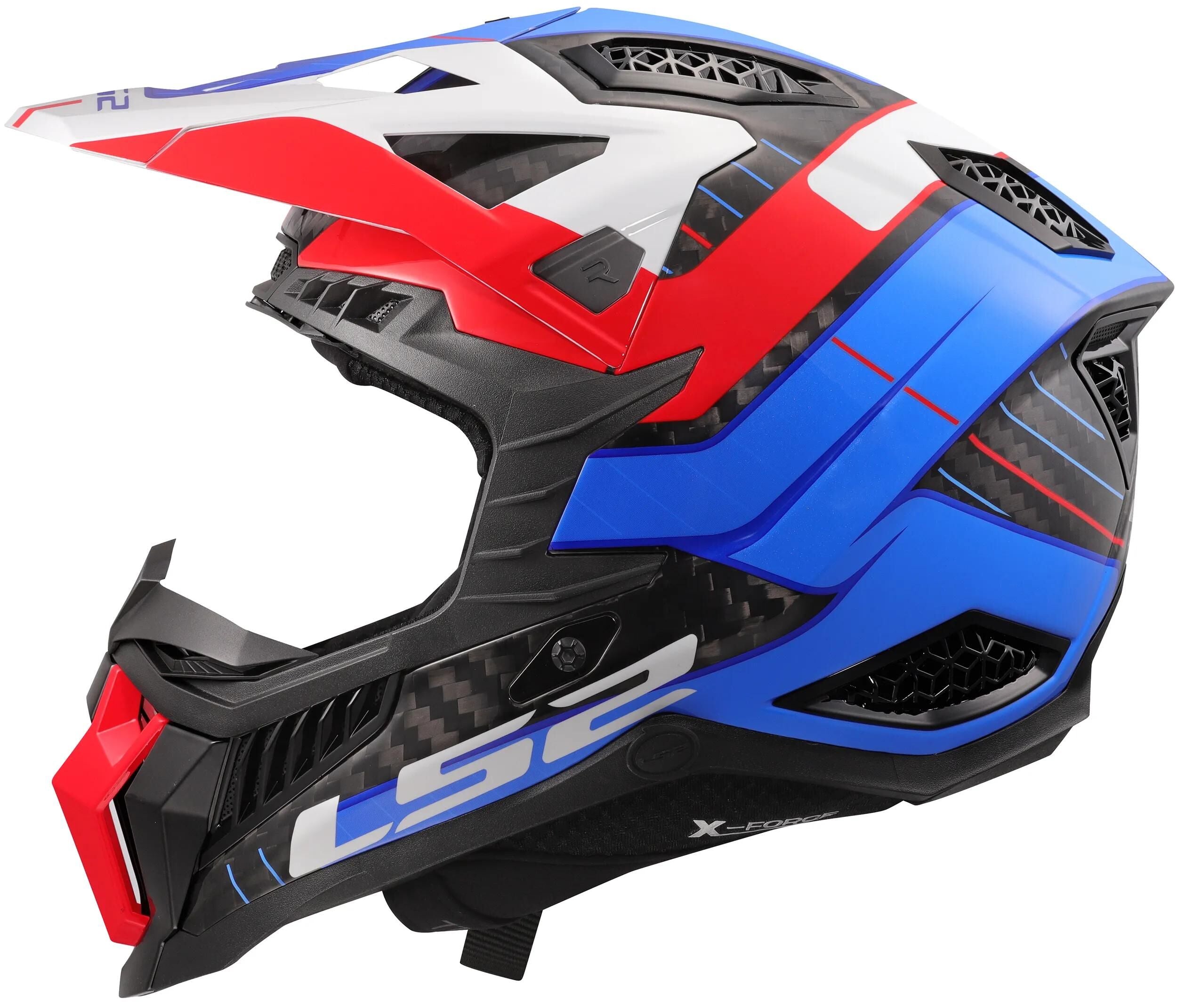 Ls2 crosshelm mx703 x-force galuo helmet x-force galuo white red blue gr. l