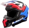 Ls2 crosshelm mx703 x-force galuo helmet x-force galuo white red blue size xl