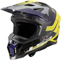 Ls2 crosshelm mx703 x-force galuo helmet x-force galuo gray neon yellow gr. m