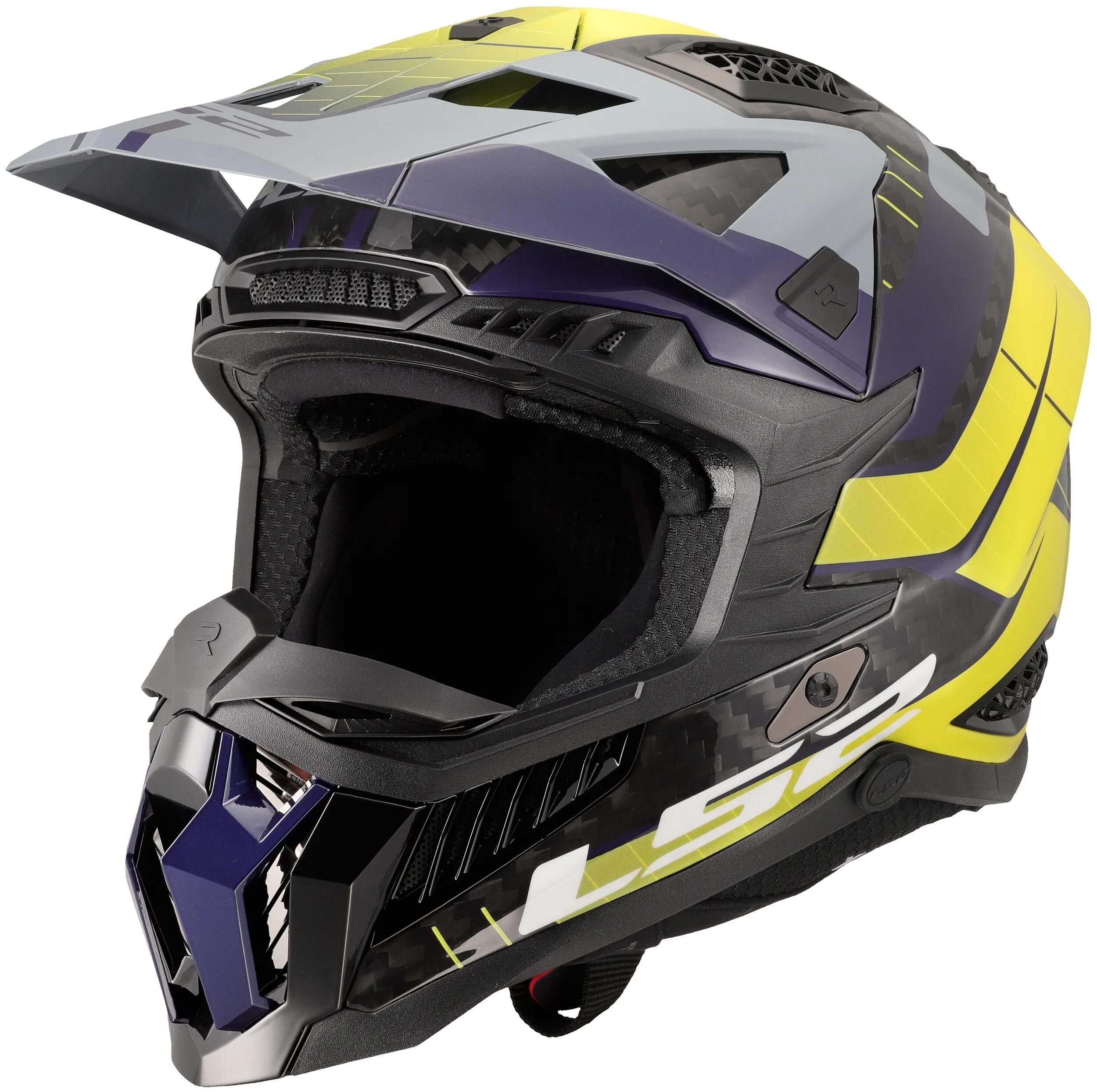 Ls2 crosshelm mx703 x-force galuo helmet x-force galuo gray neon yellow gr. m