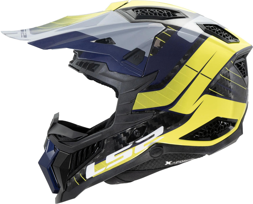Ls2 crosshelm mx703 x-force galuo helmet x-force galuo gray neon yellow gr. xxl