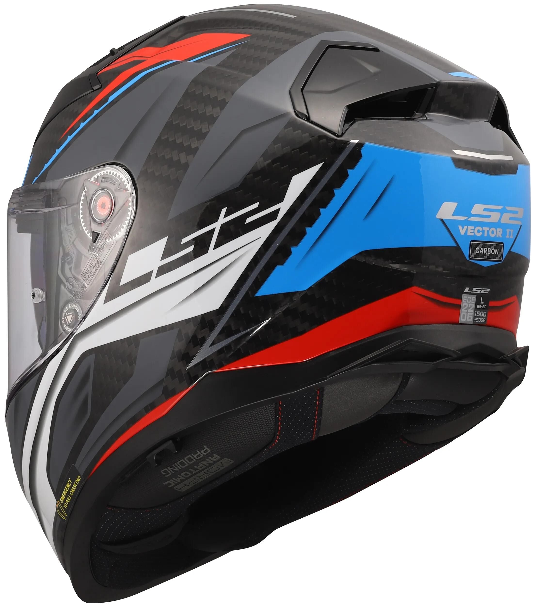 Ls2 integralhelm ff811 vector ii carbon savage helmet ff811 vector i c savage white bl red xl