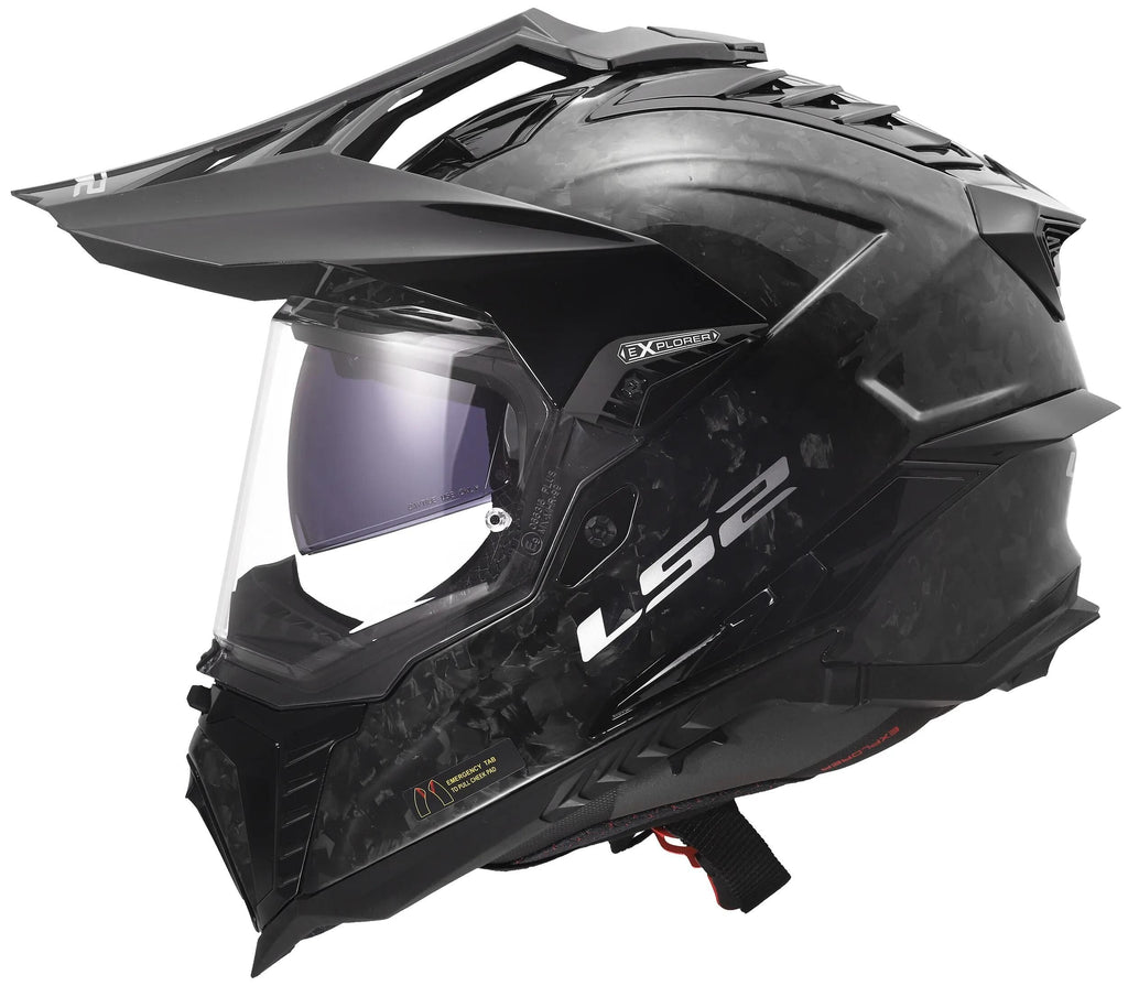 Ls2 endurohelm mx701 explorer carbon forged helmet mx701 explorer forged carbon gr. s