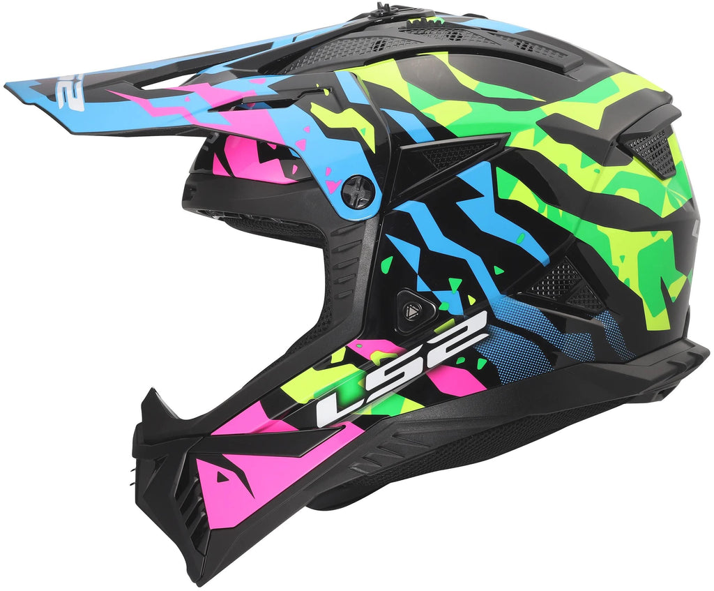 Ls2 crosshelm mx708 fast ii grotesk helmet mx708 fast ii grotesque bl pink green l