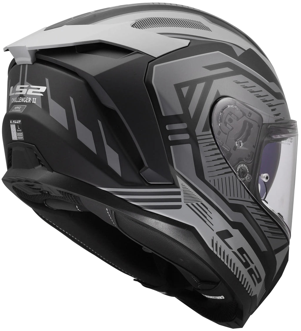 Ls2 integralhelm ff817 challenger ii dravix helmet ff817 challeng ii dravix matt gray 3xl